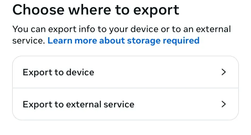 Step 5: Choose "Export to device"
