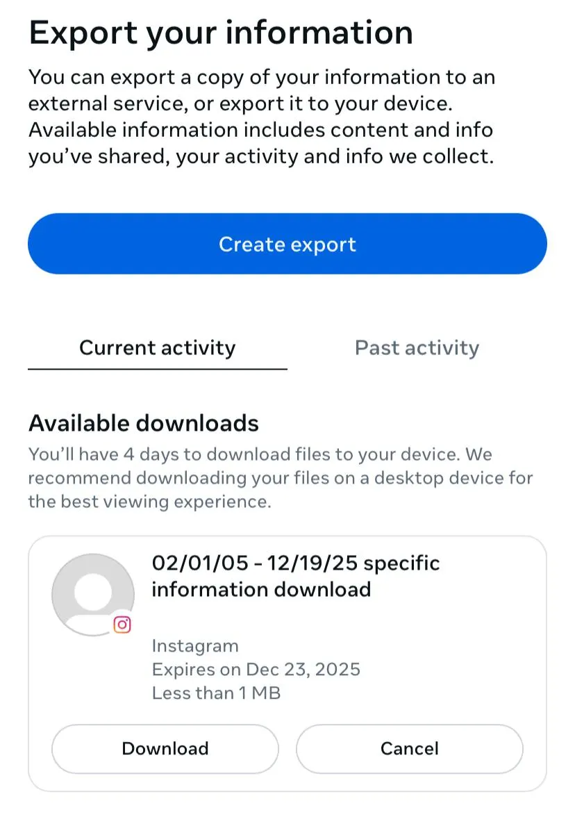 Step 9: Start the export, then download the .zip