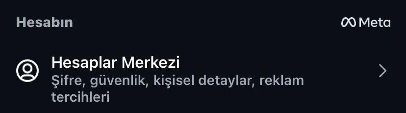 Adım 1: Ayarlar'da "Hesap Merkezi"ne dokun
